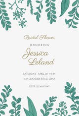 Graceful Greenery - Invitación Para Despedida De Soltera